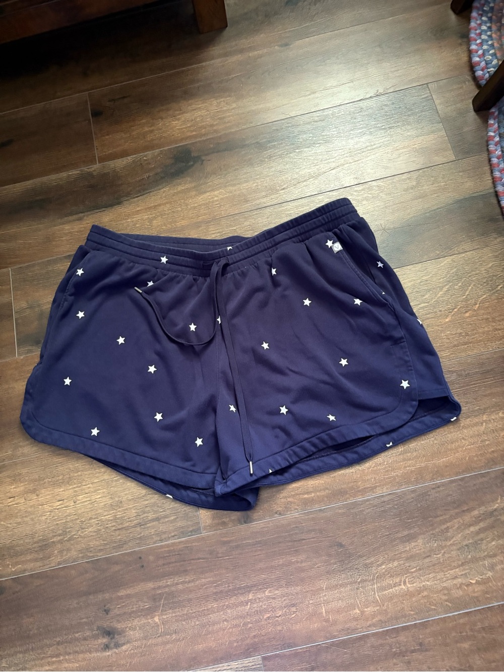 Lane Bryant Navy Star Print French Terry Lounge Shorts